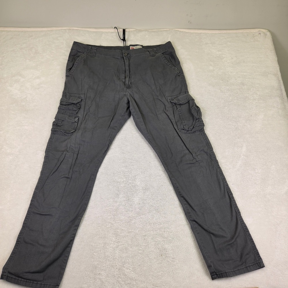 Wrangler Mens Regular Taper Cargo Pants Gray 1070DYWAS 40x32